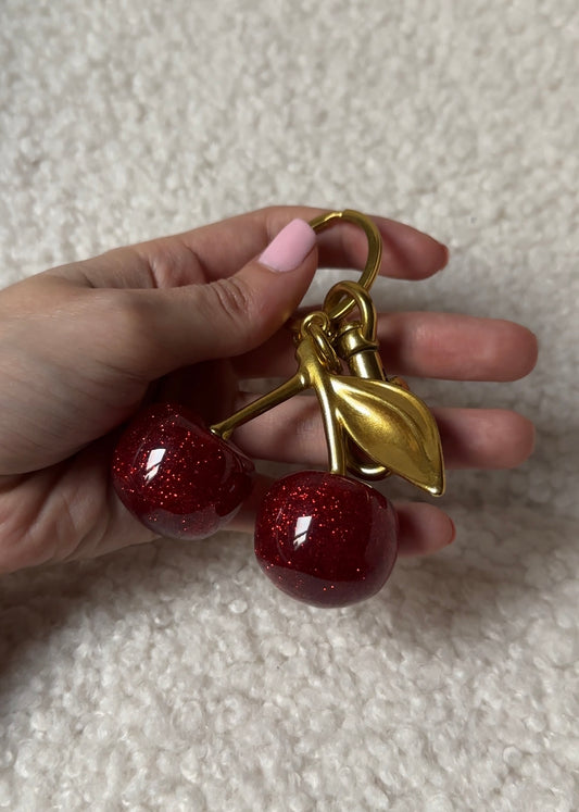 Cherry Bag Charm - Red