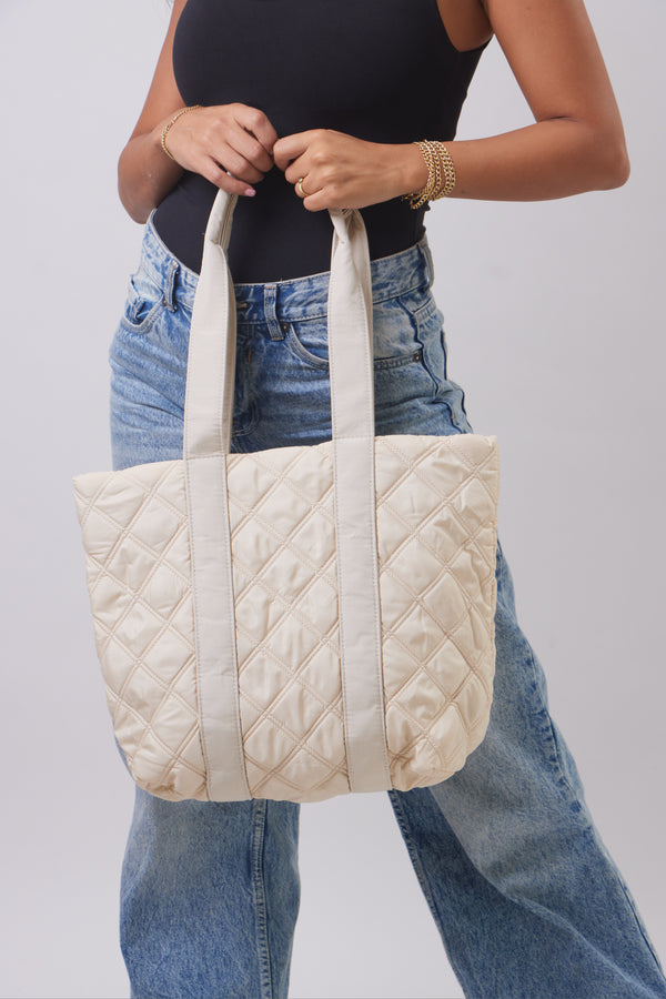 Sienna Puffer Bag - Offwhite