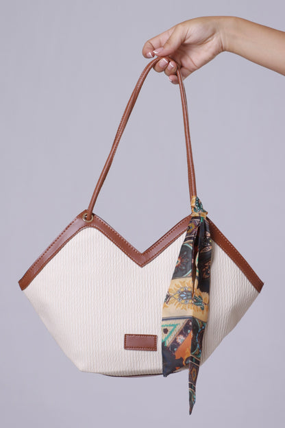 Polly Bag - Offwhite & Camel