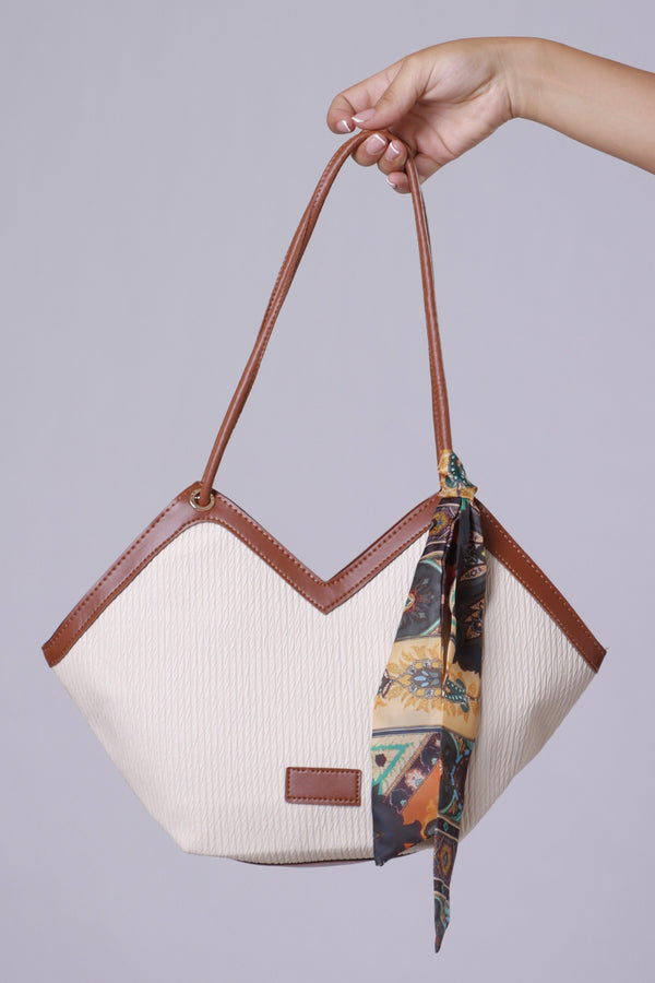 Polly Bag - Offwhite & Camel