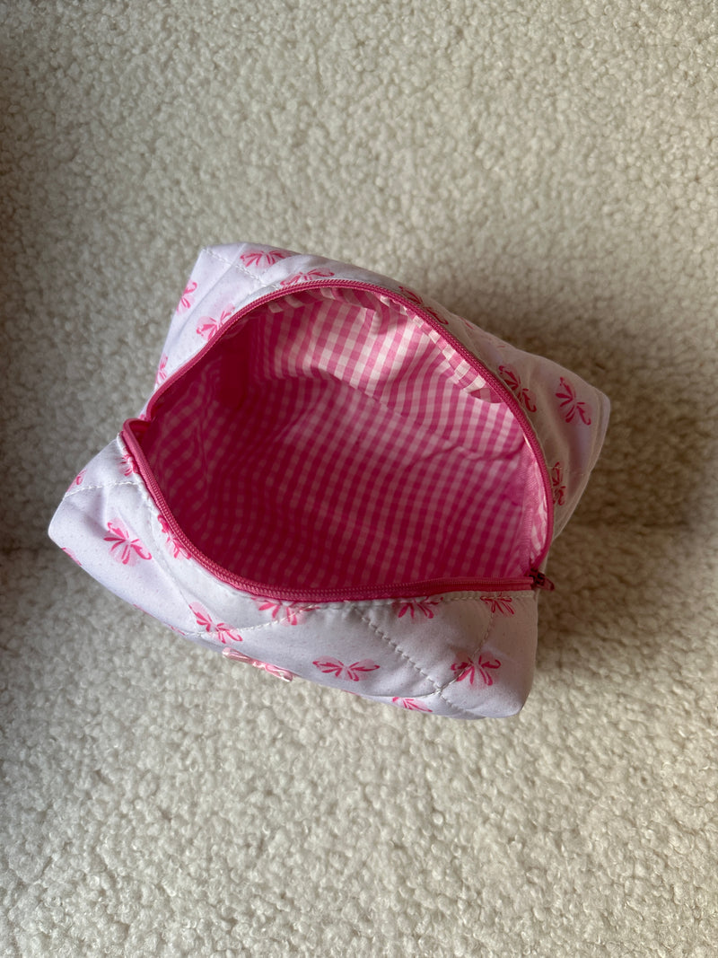 Pink Bows Cosmetic Pouch