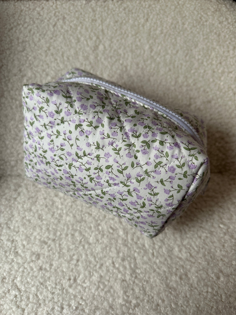 Flowers Cosmetic Pouch - Purple