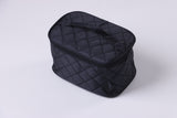 Quilted Cosmetic Bag - Black