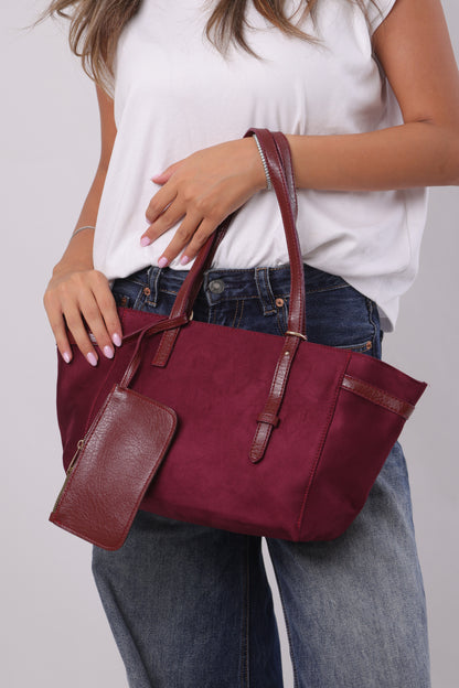 Odilia Bag - Suede Beetroot