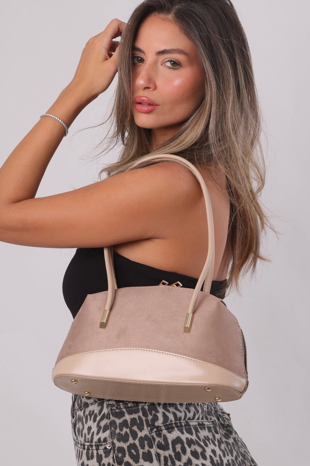 Lyra Bag - Suede Beige
