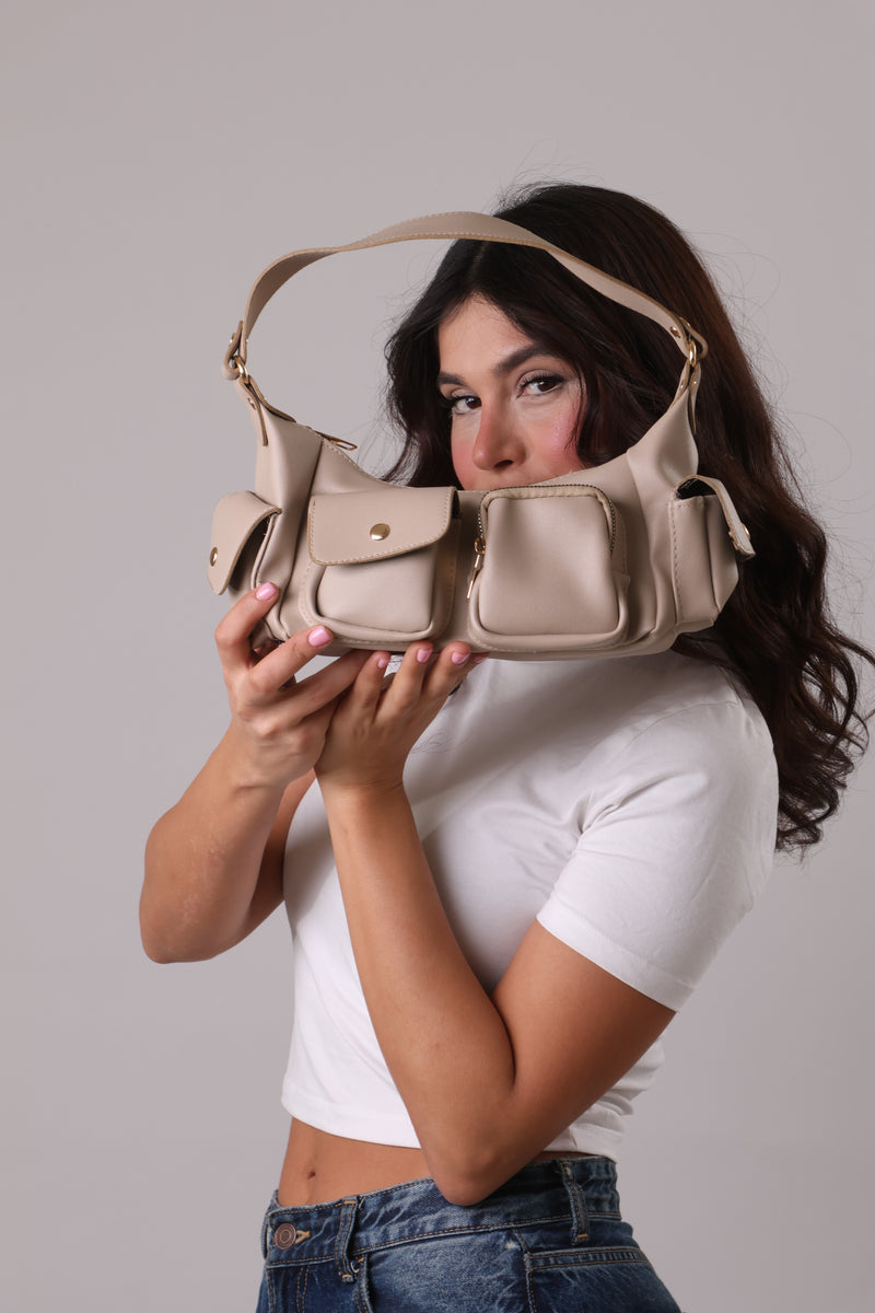 Joana Shoulder Bag - Beige