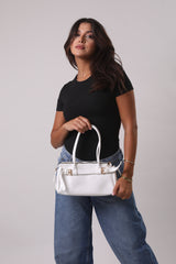 Glossy Roma Bag - White
