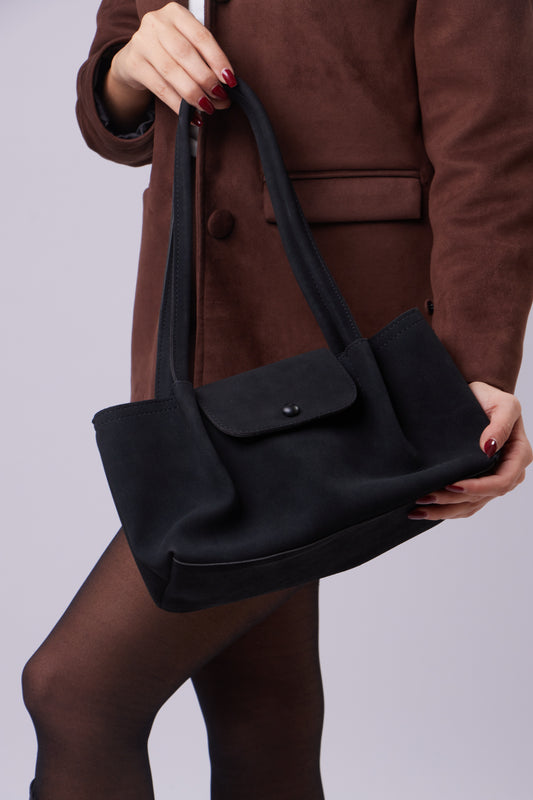Talia Bag - Suede Black