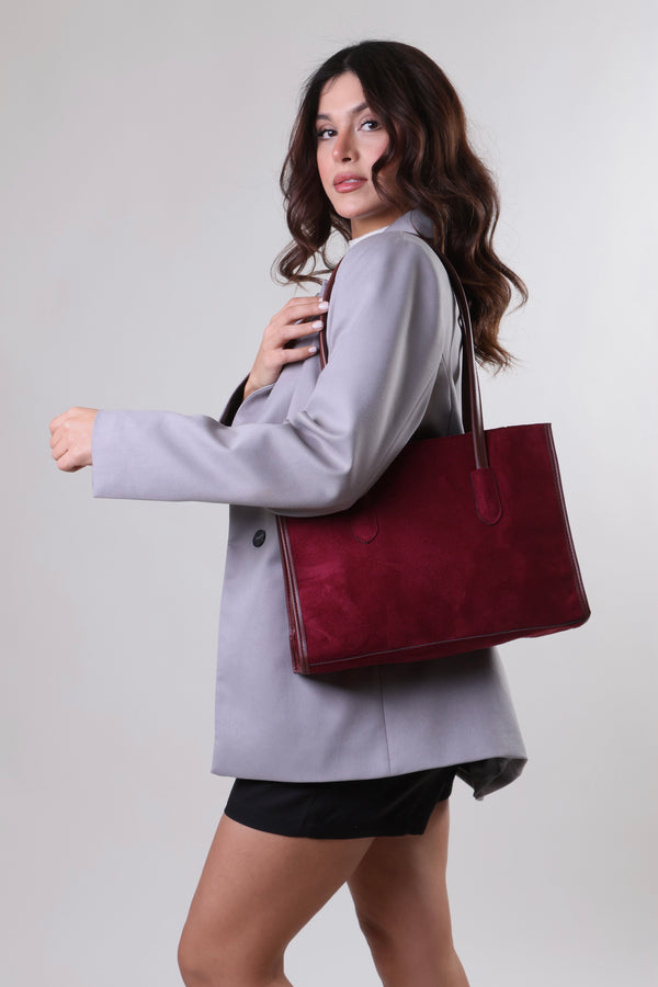 Marilyne Bag - Suede Burgundy