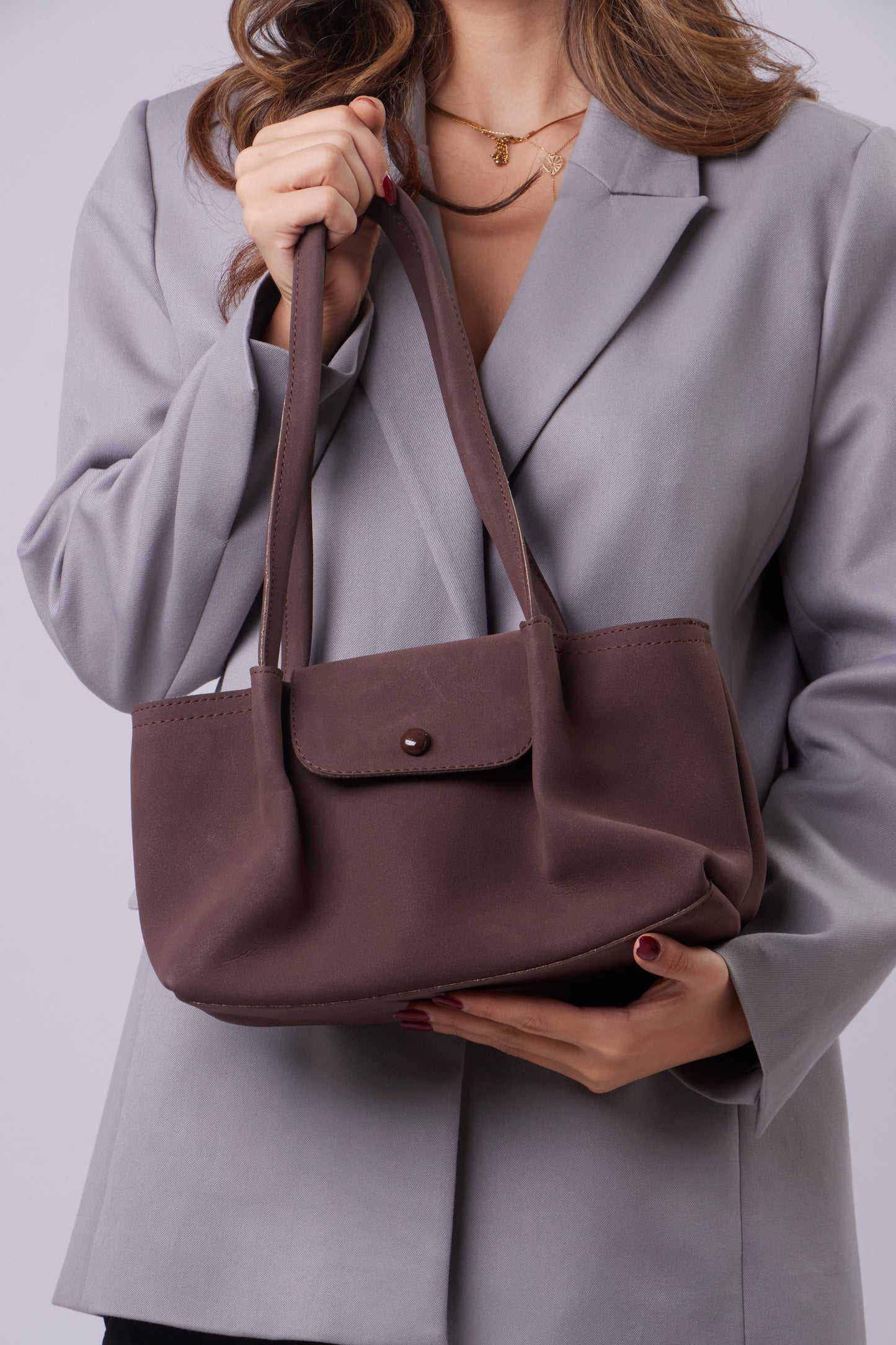 Talia Bag - Suede Brown