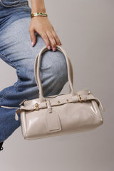 Glossy Roma Bag - Beige