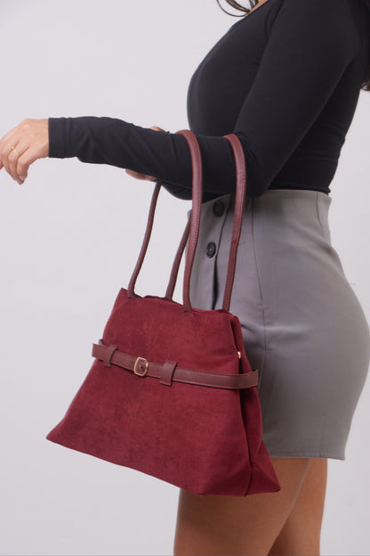 Anna Bag - Suede Burgundy