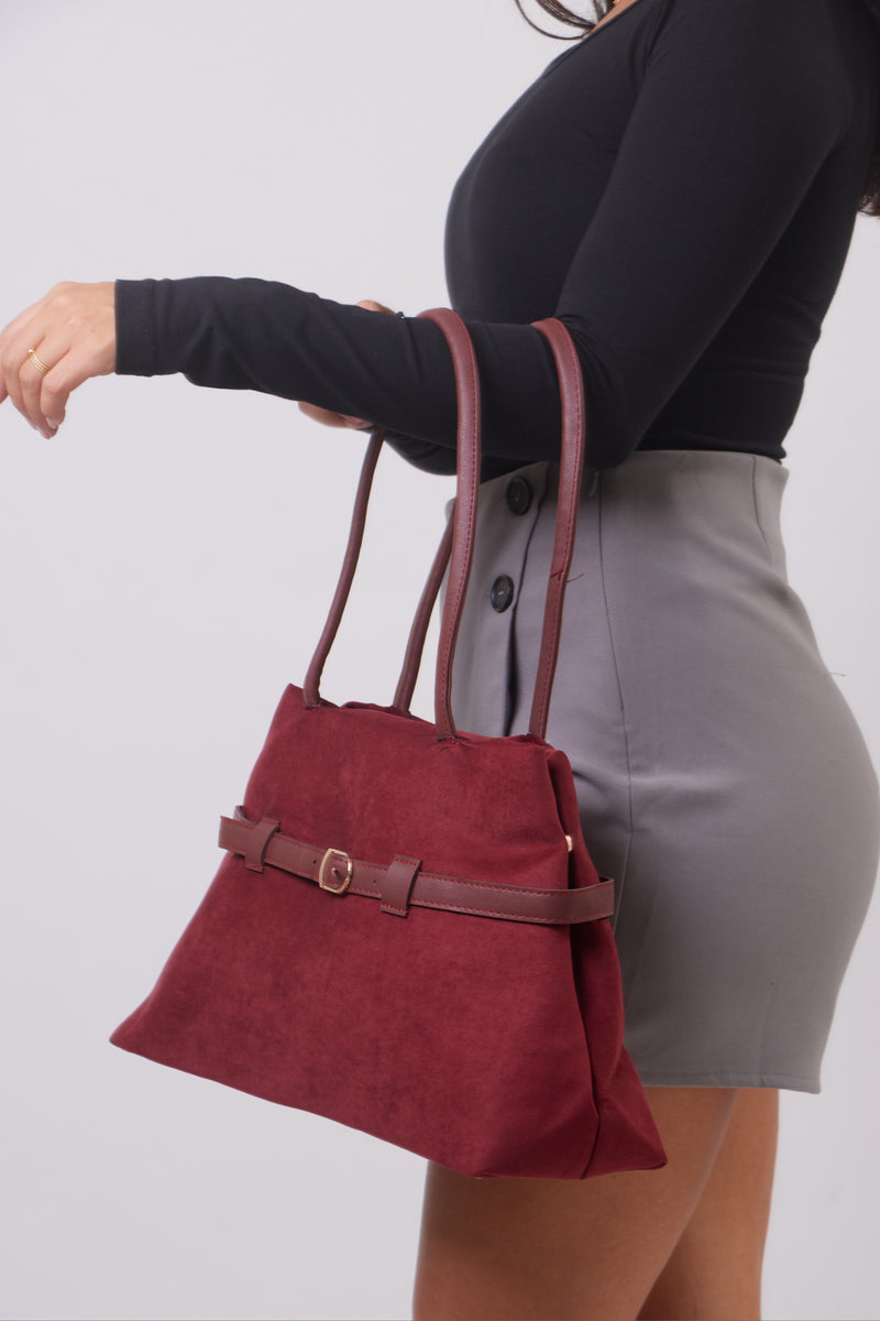 Anna Bag - Suede Burgundy