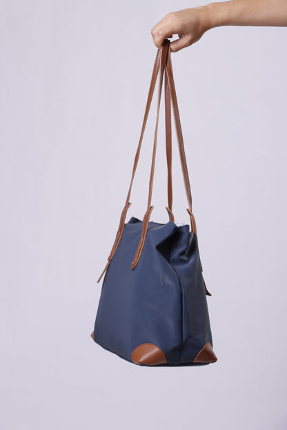 Emily Bag - Navy & Camel