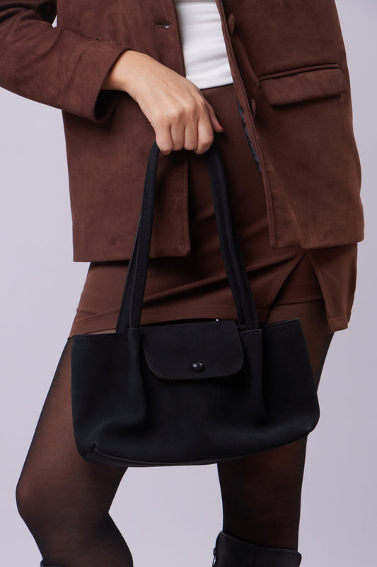 Talia Bag - Suede Black