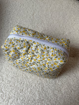 Flowers Cosmetic Pouch - Yellow