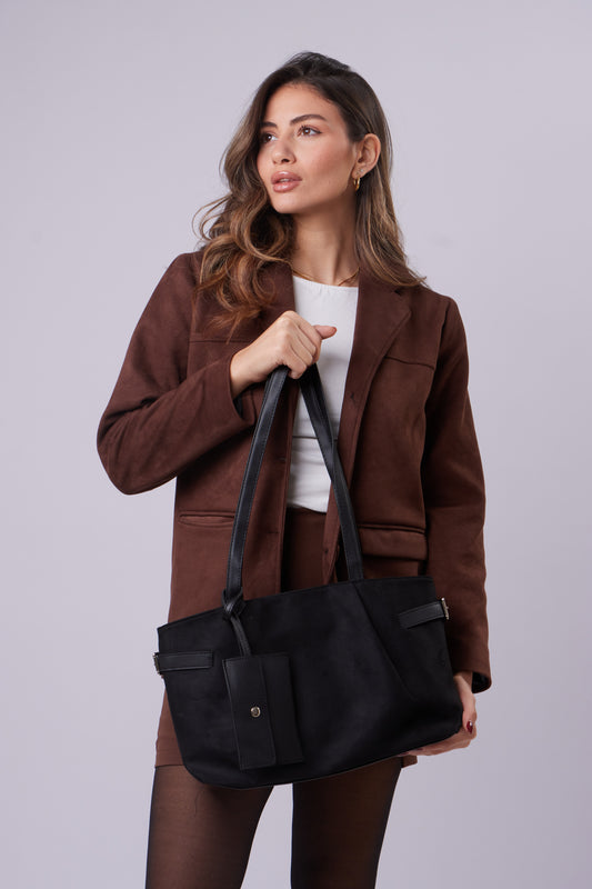 Evie Bag - Suede Black