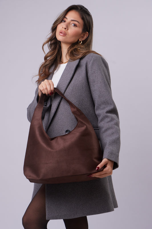 Elizabeth Bag - Suede Brown