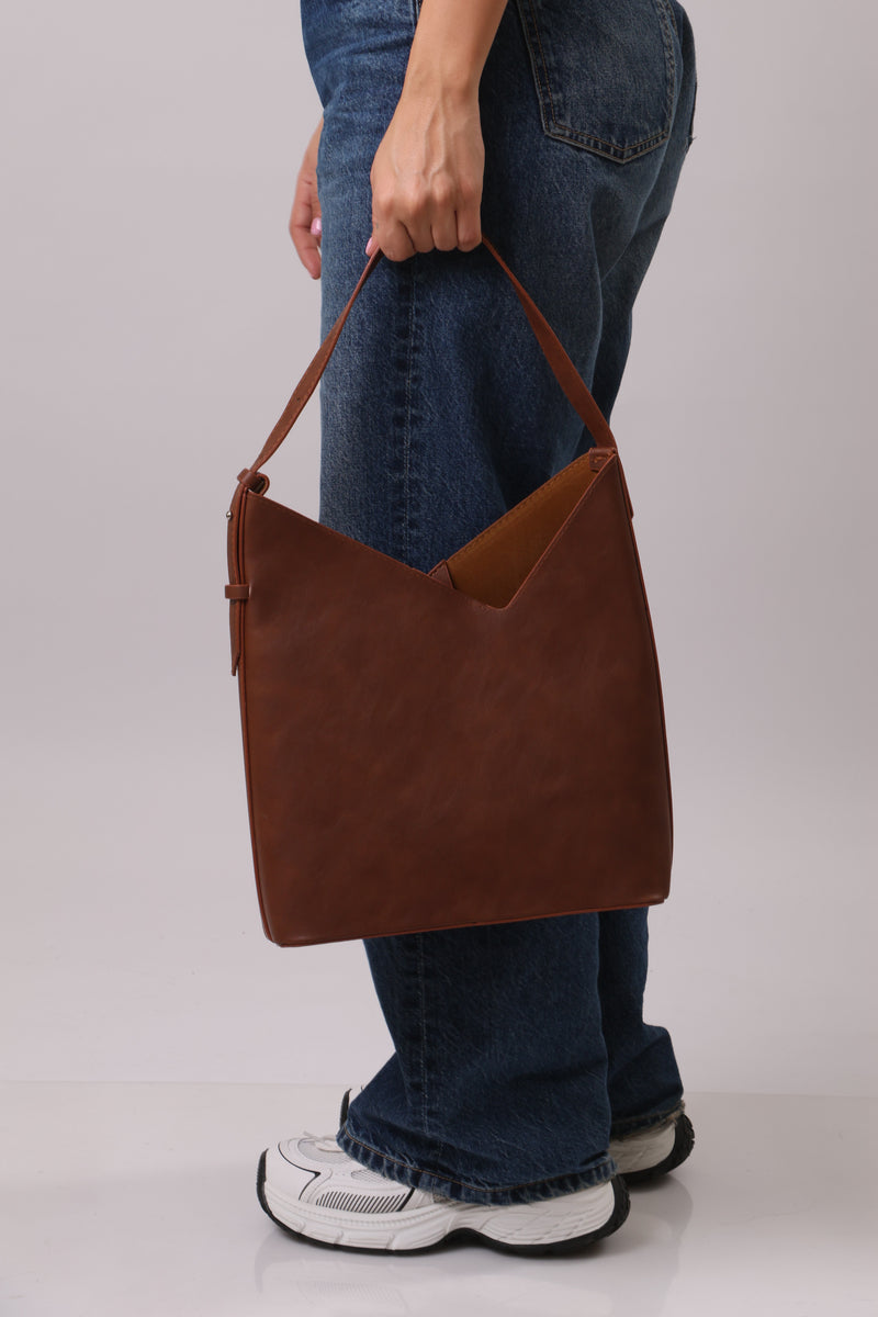 Asymmetrical Bag - Havane