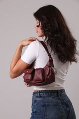Joana Shoulder Bag - Burgundy