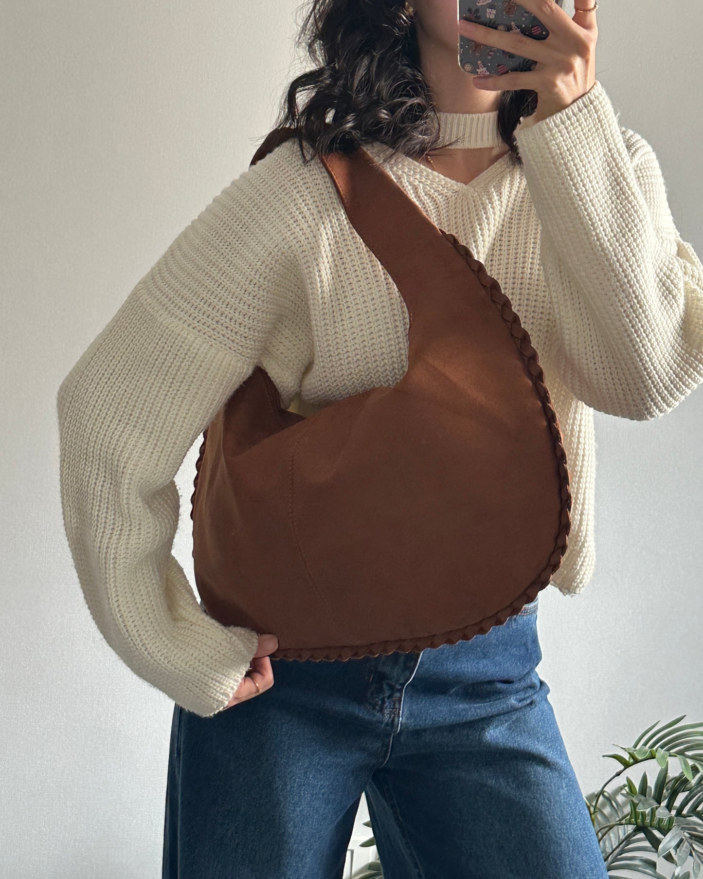 Valentina Bag - Suede Havane