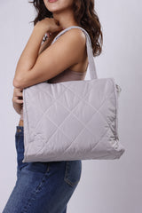 Lilly Puffer Bag - Light Gray