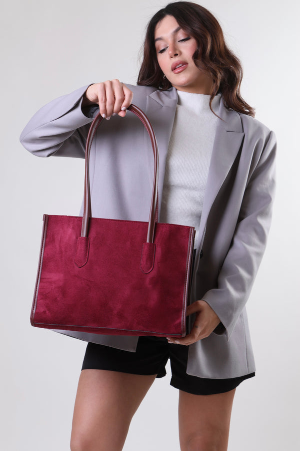 Marilyne Bag - Suede Burgundy