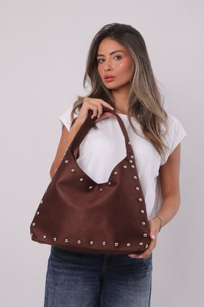 Giselle Bag - Suede Brown