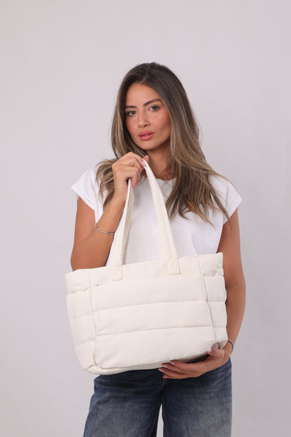 Poppy Puffer Bag - Offwhite