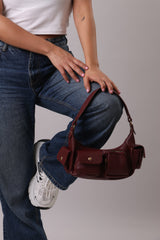Joana Shoulder Bag - Burgundy