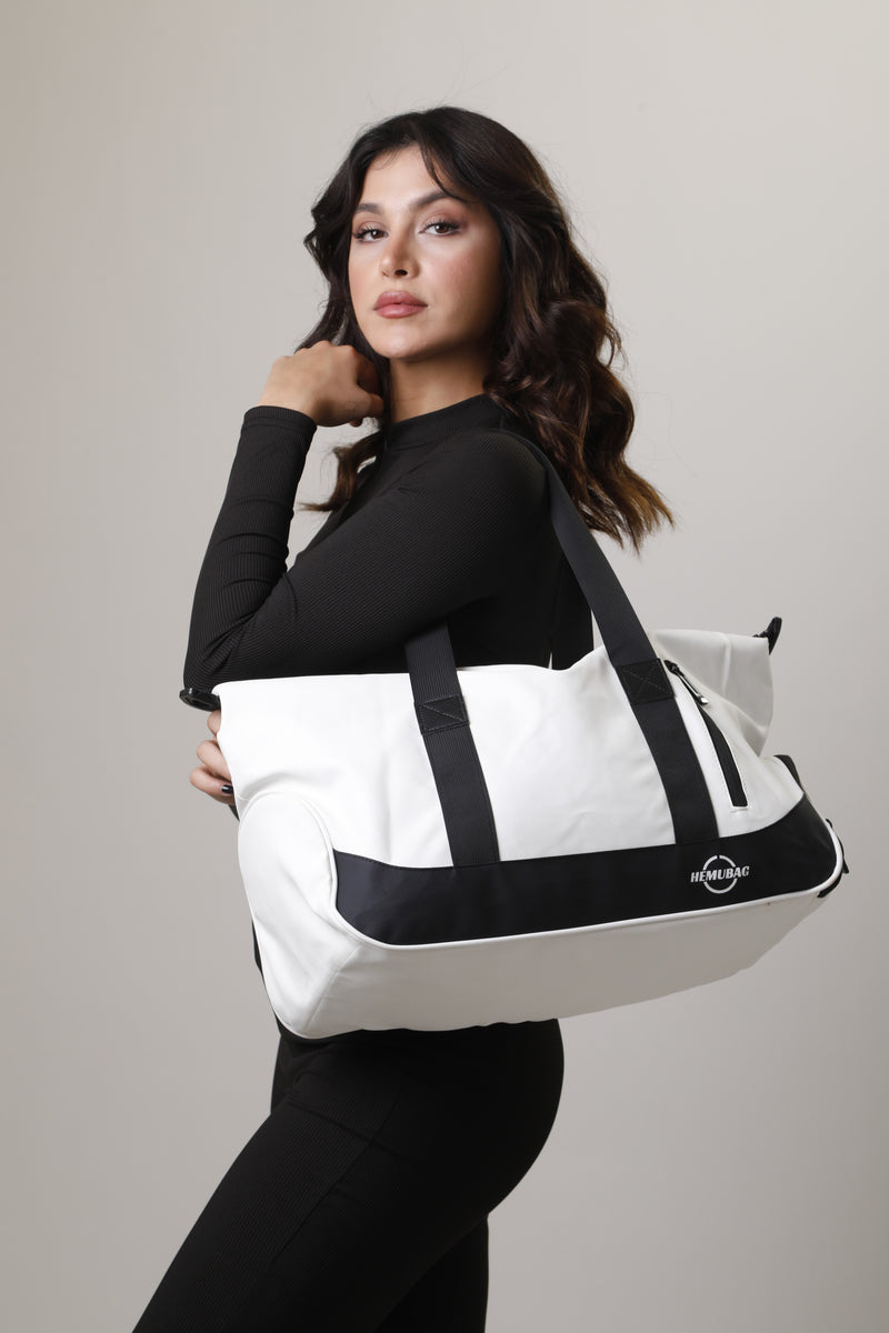 Claire Gym Bag - White