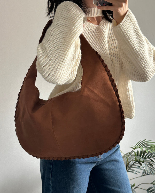 Valentina Bag - Suede Havane