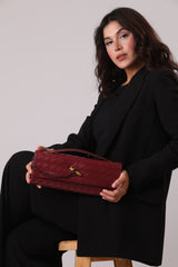 Lauren Clutch - Burgundy