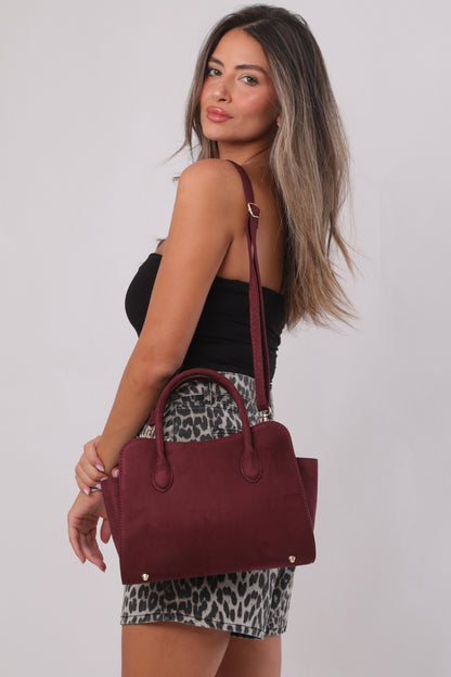 Lux Bag - Suede Burgundy