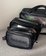 Wash Bag 3pc Set - Black