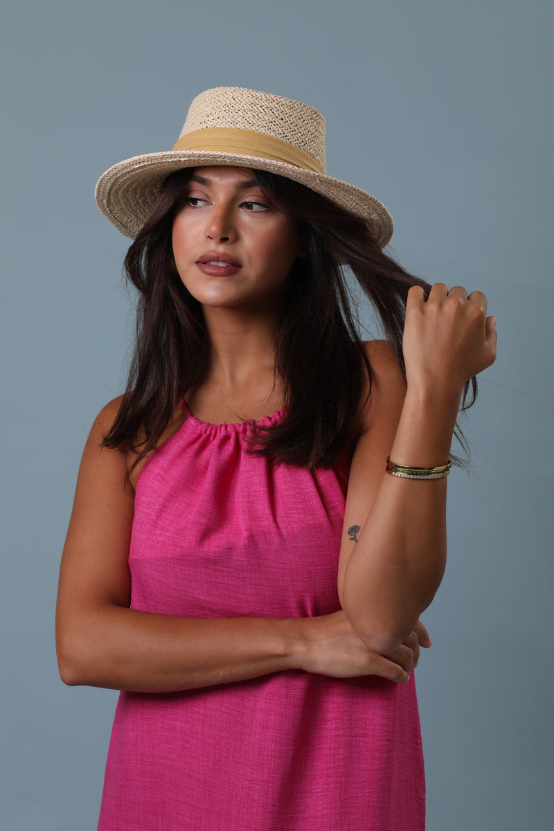 Yellow Band Straw Hat