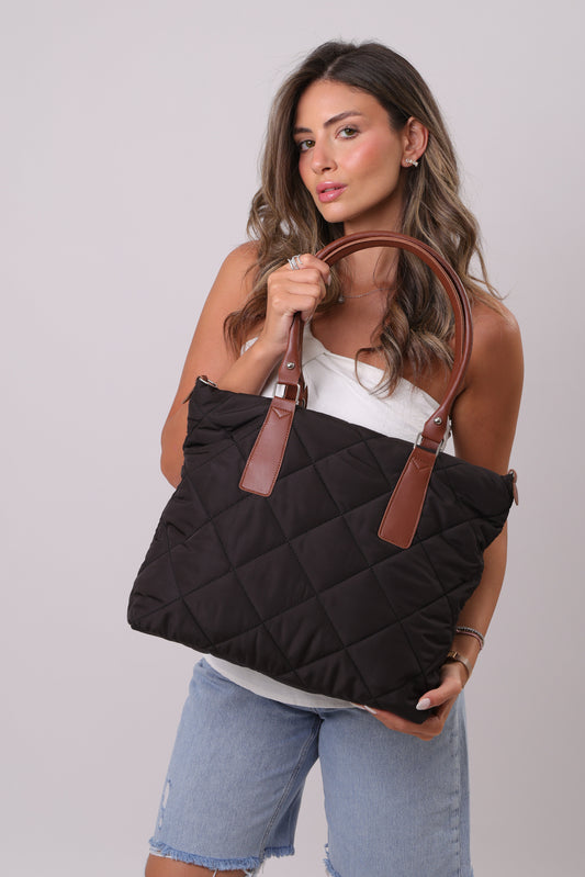 Puffer Bag - Black+Havane