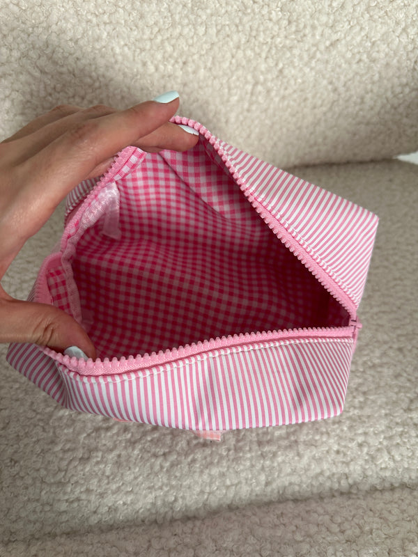 Bow Cosmetic Pouch - Pink