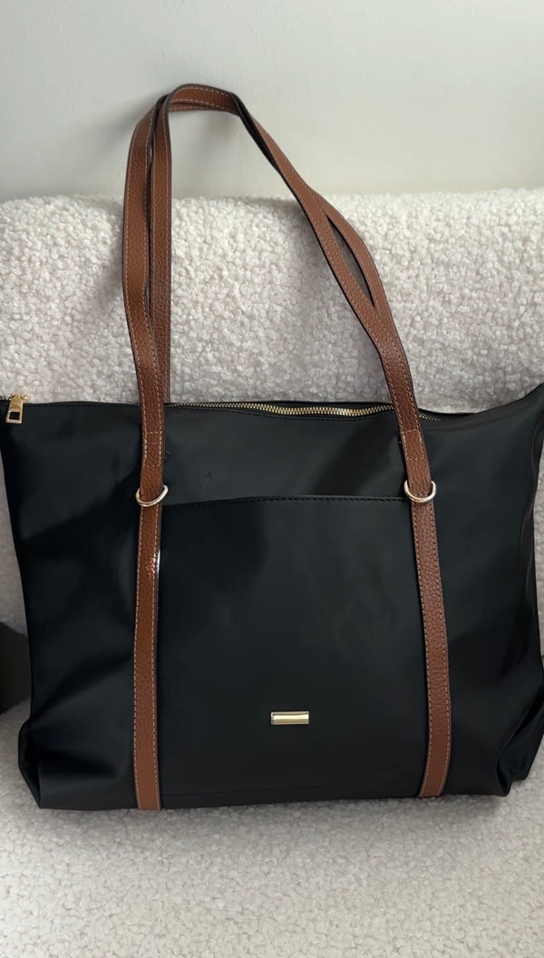 Margot Bag - Black & Camel