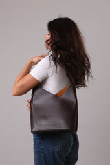 Asymmetrical Bag - Brown