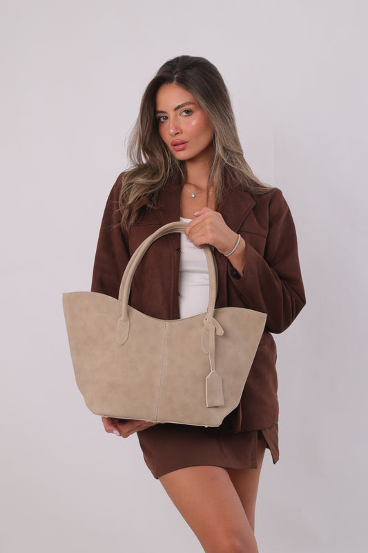 Morgana Bag - Suede Beige