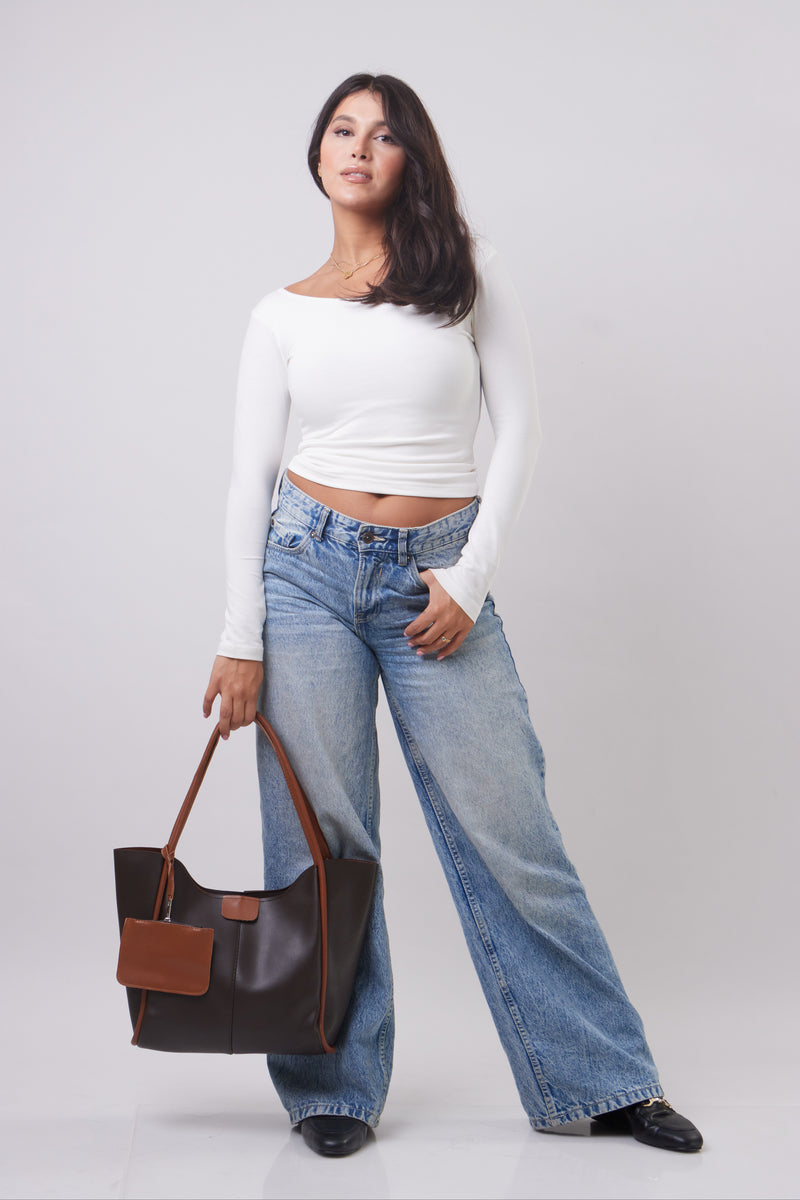 Katy Bag - Brown + Havane