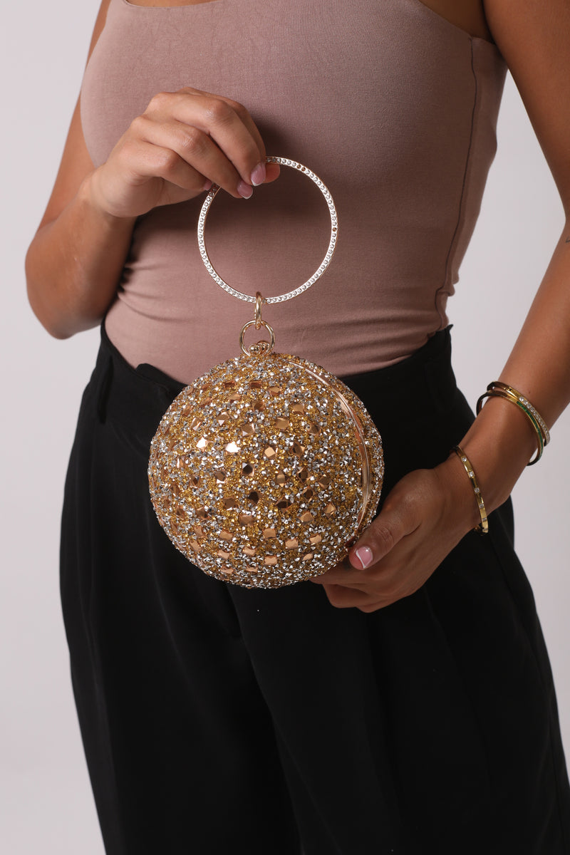 Round Evening Bag - Yellow