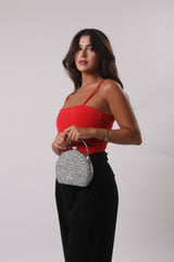 Evening Clutch Bag - Silver