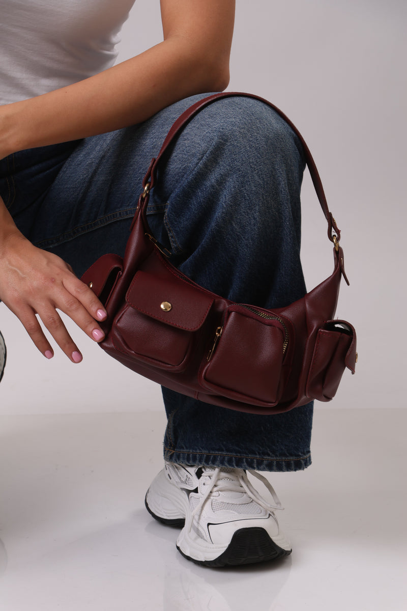 Joana Shoulder Bag - Burgundy