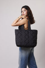 Sienna Puffer Bag - Black