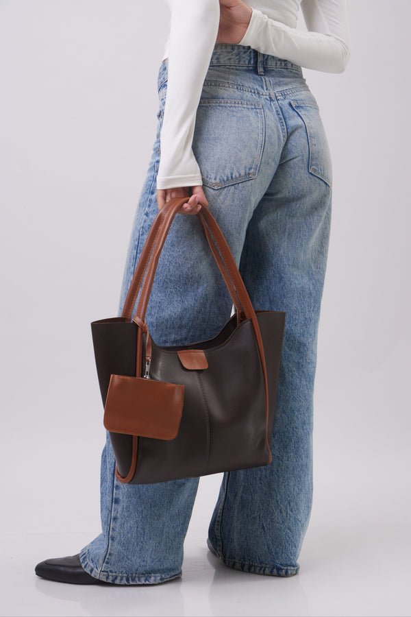 Katy Bag - Brown + Havane
