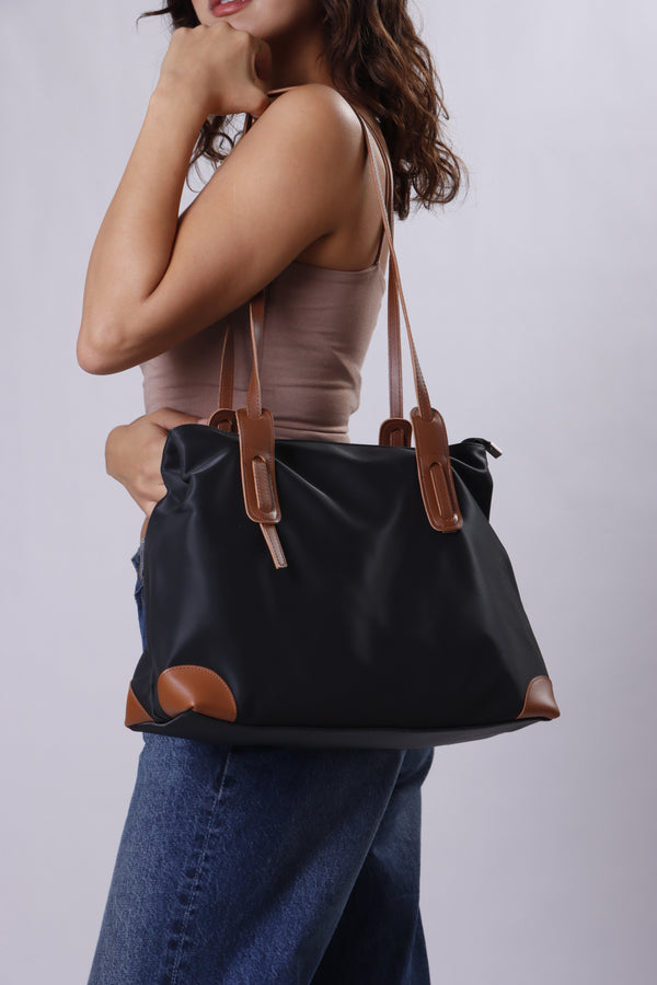 Emily Bag - Black & Camel