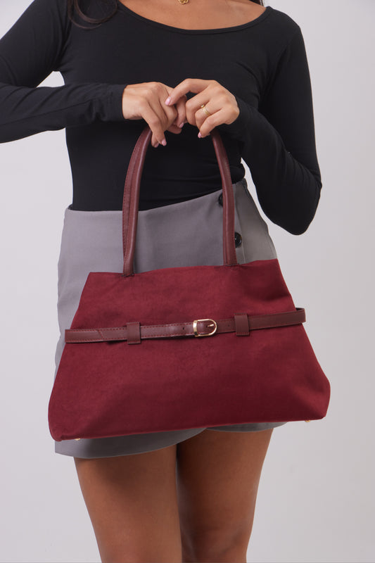 Anna Bag - Suede Burgundy