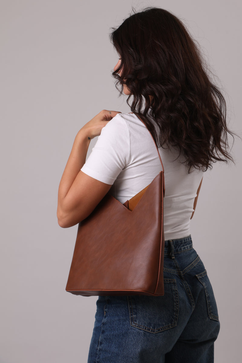 Asymmetrical Bag - Havane